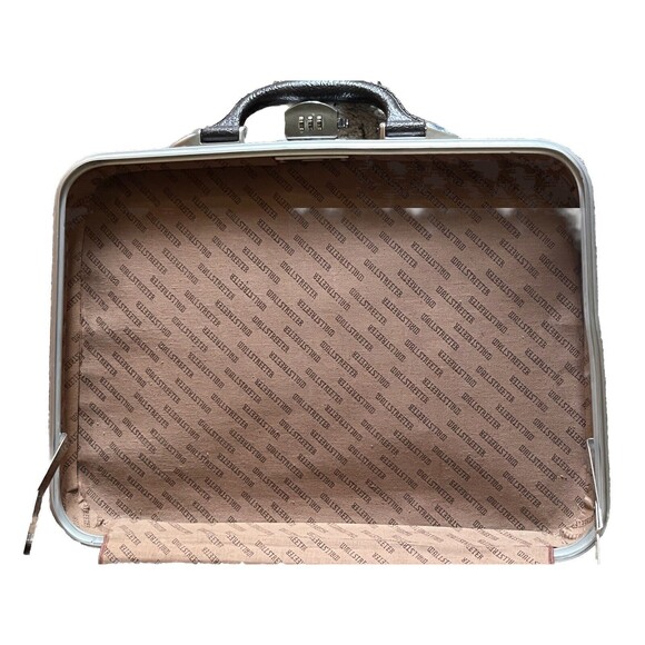 WALLSTREETER Earhart Briefcase Vintage Hard Case Faux Leather Brown Made in USA - Picture 11 of 12